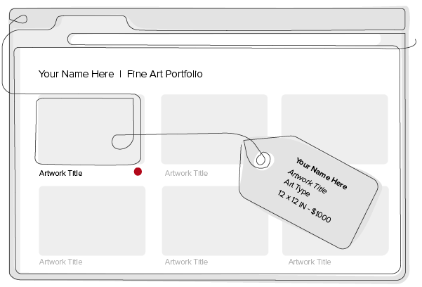 Screenshot of Artwork Network Dashboard on Desktop and Mobile