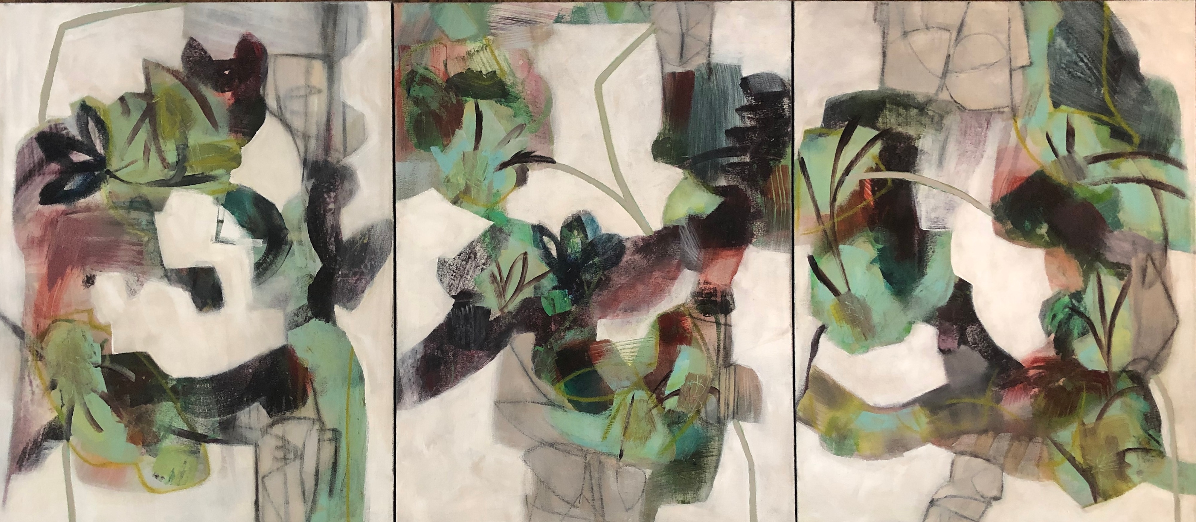 Vine I  II  III Triptych by Sarah Van Beckum | ArtworkNetwork.com