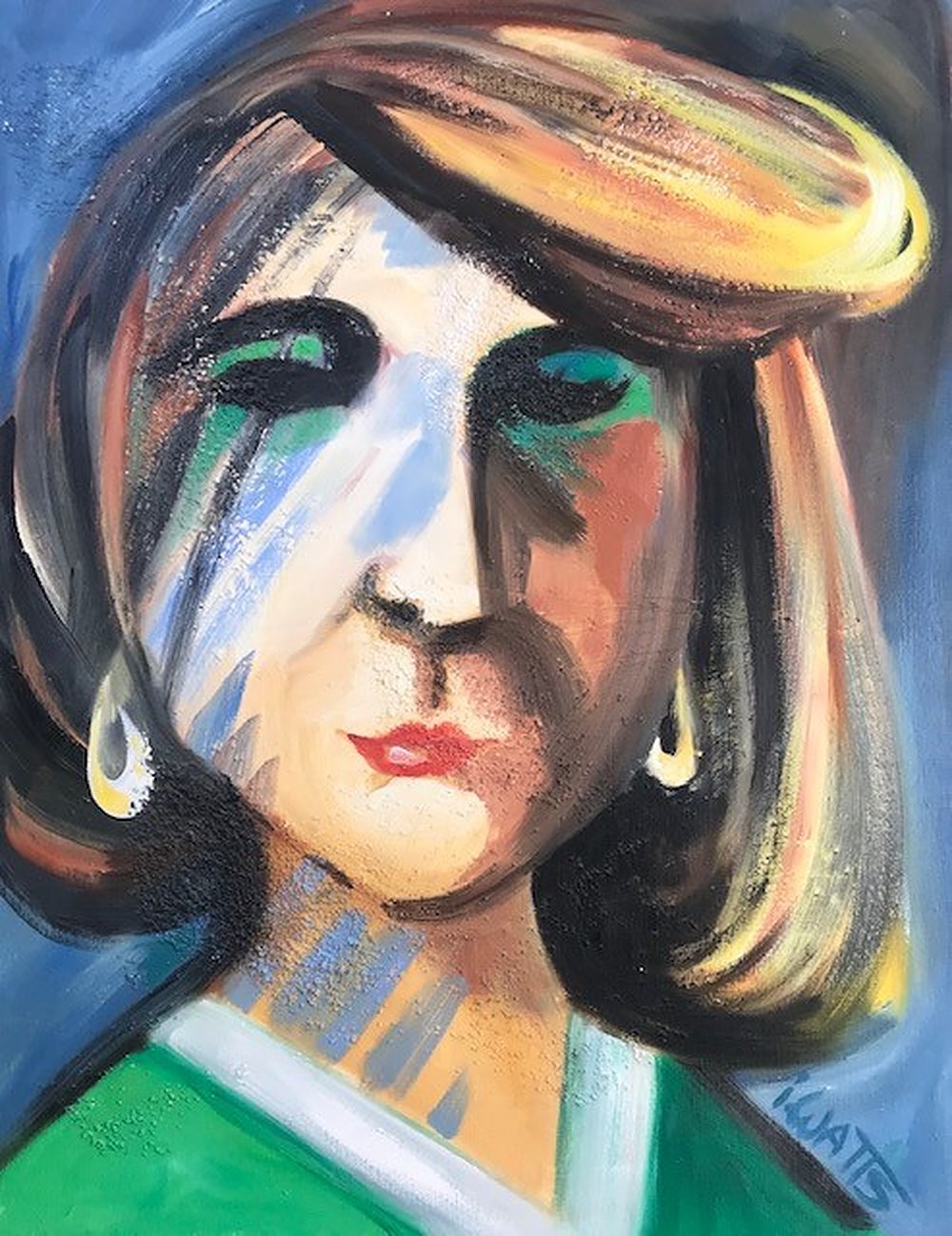 Girl In The Green Dress by Irene Watts | ArtworkNetwork.com