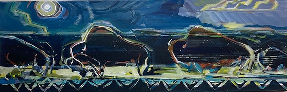 Swimming Buffalo by Kevan Krasnoff | ArtworkNetwork.com