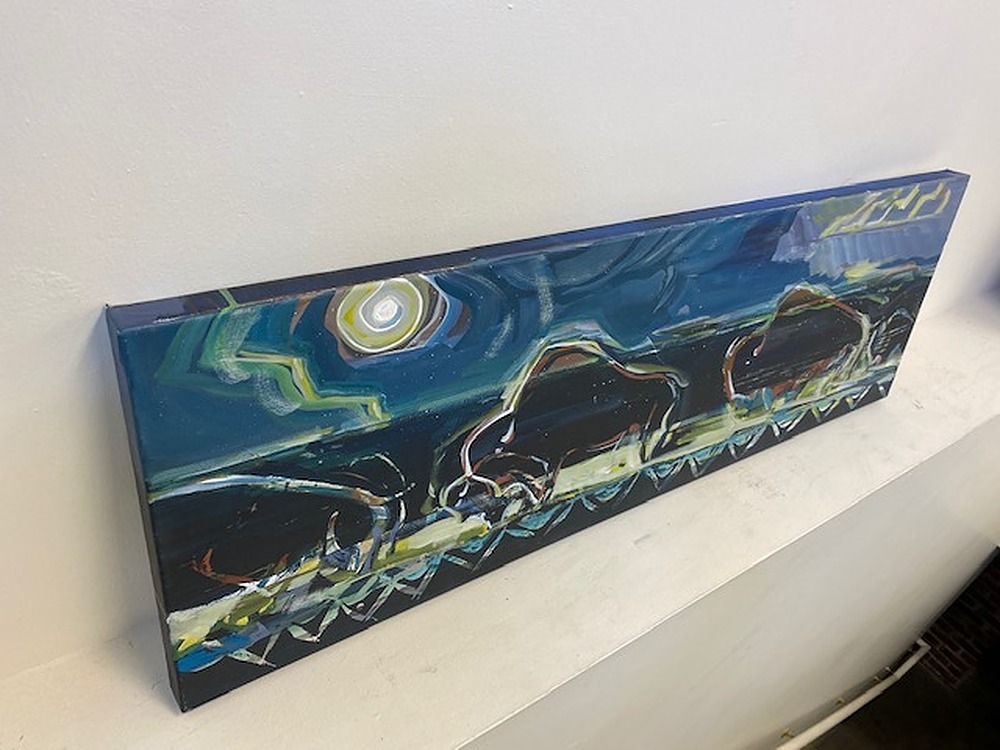 Swimming Buffalo by Kevan Krasnoff Artwork Network